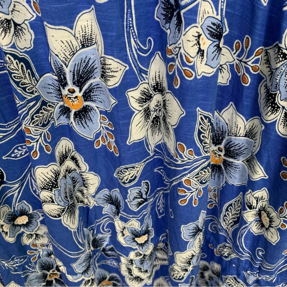 J.Jill Coastal Jersey Floral Tassel Detail Maxi Dress - Picture 6 of 14